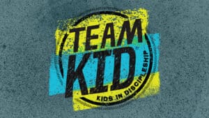 Team Kid Logo - blue and yellow with Kids in Discipleship